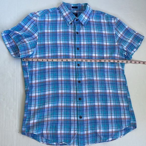 J. Crew Casual Short Sleeve Button Down Homespun Cotton Shirt Plaid Large - Picture 13 of 15